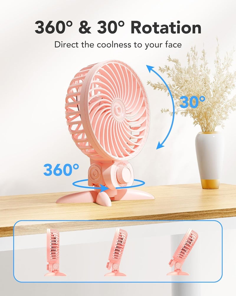 AaoLin USB Small Fan, Desk Fans with CVT Variable Speeds, Strong Cooling Airflow, Quiet Portable, Desktop Mini Personal Fan for Room, Home,Office, Bedroom-USB Powered - Image 4